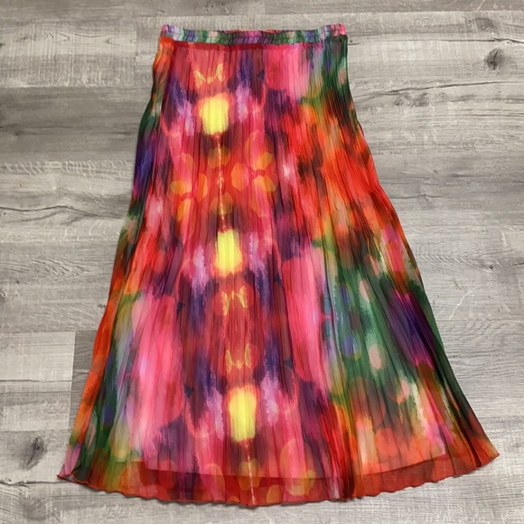 Cristina Multicoloured Pleated Maxi Skirt - Picture 2 of 7